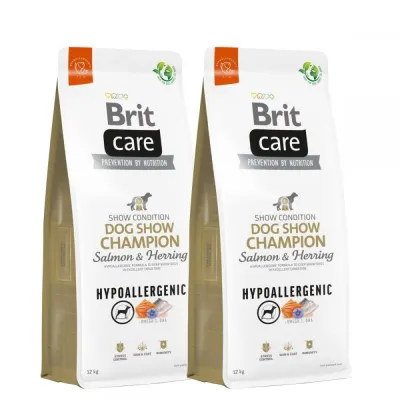Brit Care Dog Adult Dog Show Champion Hypoallergenic Salmon & Herring 2x12 kg