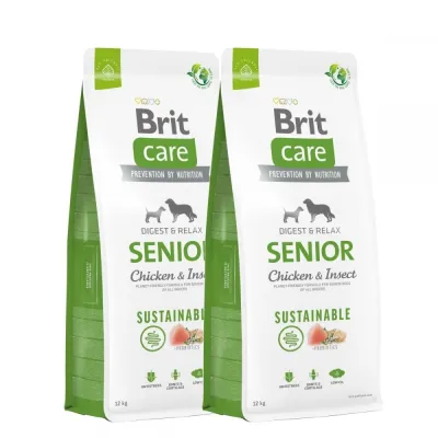 Brit Care Dog Senior Sustainable Chicken & Insect 2x12 kg, kuva 1 / 1