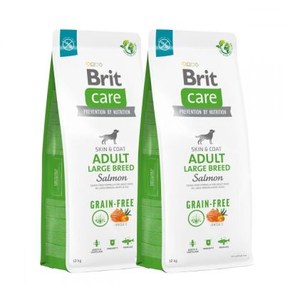 Brit Care Dog Adult Large Breed Grain Free Salmon 2x12 kg