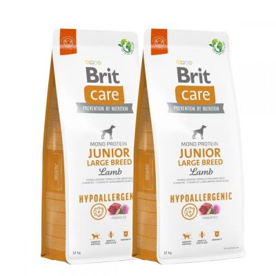 Brit Care Dog Junior Large Breed Hypoallergenic Lamb 2x12 kg
