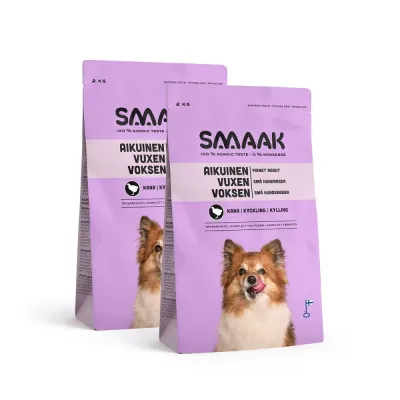 SMAAK kana pienelle aikuiselle koiralle 2 x 8 kg