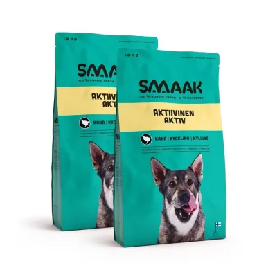 SMAAK aktiivisen koiran ruoka 2 x 10 kg