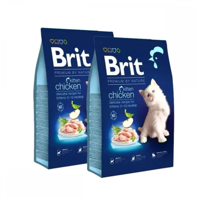 Brit Premium By Nature Kitten Chicken 2x8 kg, kuva 1 / 1