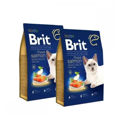 Brit Premium By Nature Cat Adult Salmon 2x8 kg, kuva 1 / 1