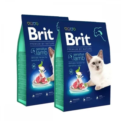 Brit Premium By Nature Cat Sensitive Lamb 2x8 kg, kuva 1 / 1