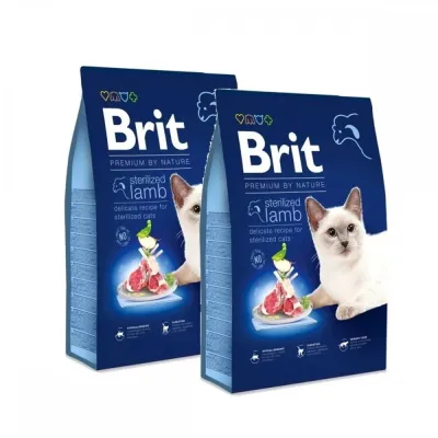 Brit Premium By Nature Cat Sterilized Lamb 2x8 kg, kuva 1 / 1