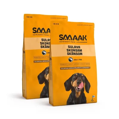 SMAAK viljaton kala aikuiselle koiralle 2 x 10 kg