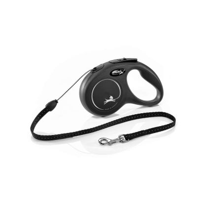 Flexi New Classic Cord S, 5 m / 12 kg (Musta)