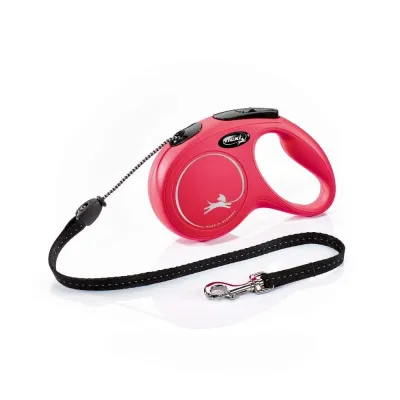 Flexi New Classic Cord M, 5 m / 20 kg (Punainen)