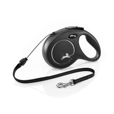 Flexi New Classic Cord M, 8 m / 20 kg (Musta)
