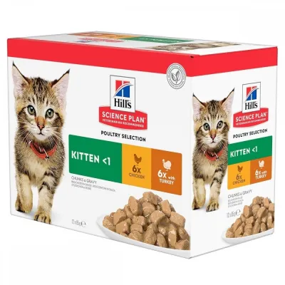 Hill's SP Feline Kitten Poultry Multipack 12x 85 g, kuva 1 / 1