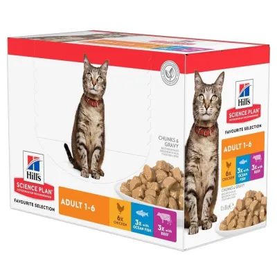 Hill's SP Feline Favourite Multipack 12 x 85 g, kuva 1 / 1