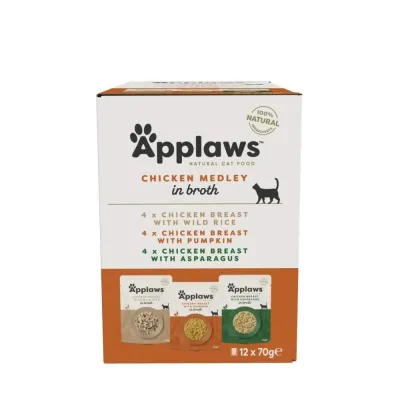 Applaws Cat Kanaa liemessä, multipack 12x70g, kuva 1 / 1