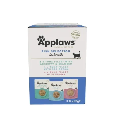 Applaws Cat Kalaa liemessä, multipack 12x70g, kuva 1 / 1