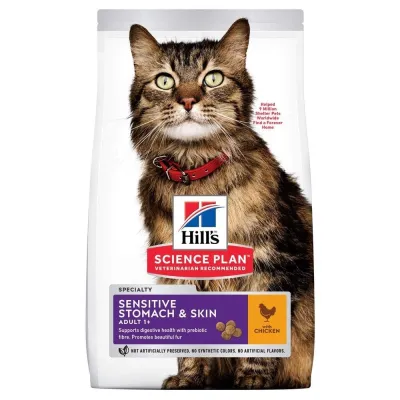 Hill's SP Feline Sensitive Skin & Stomach Chicken (1,5 kg), kuva 1 / 1