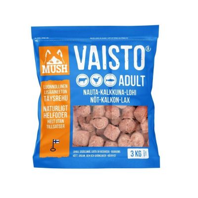 MUSH Vaisto® Sininen nauta-kalkkuna-lohi (3 kg)