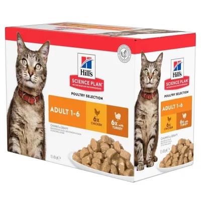 Hill's SP Feline Poultry Multipack 12 x 85 g, kuva 1 / 1