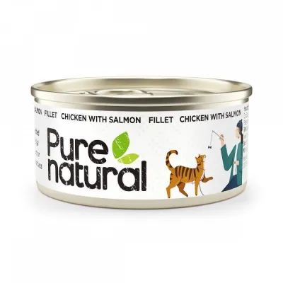 Purenatural Fillet kana & lohi 70g, kuva 1 / 1