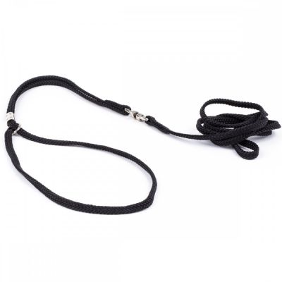 Näyttelyhihna Show Dog pyöreä, musta (3 mm)