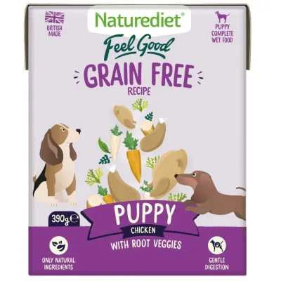 Naturediet Grain Free Puppy kana 390 g (390 g)