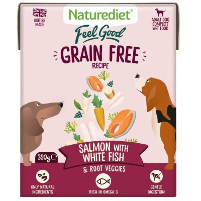 Naturediet Grain Free lohi (390 g)