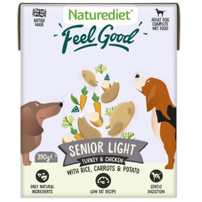 Naturediet Feel Good Senior Lite kalkkuna & kana (390 g)