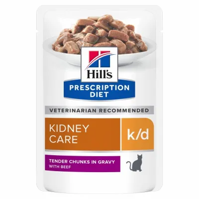 Hill's Prescription Diet Hills Diet Cat k/d Beef Pouch 12x85g, kuva 1 / 1