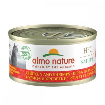 Almo Nature HFC -kissan märkäruoka, kana ja katkaravut 70 g