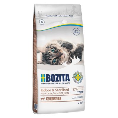 Bozita Feline Indoor & Sterilised Grain Free Reindeer (2 kg)