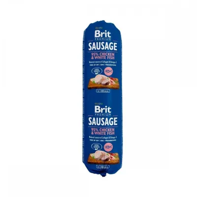 Brit Premium koiranmakkara kana & valkoinen kala, 800 g, kuva 1 / 1