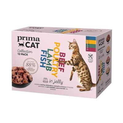 PrimaCat Classic Multipack hyytelössä 12 x 85 g