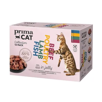 PrimaCat Classic Multipack hyytelössä 12 x 85 g