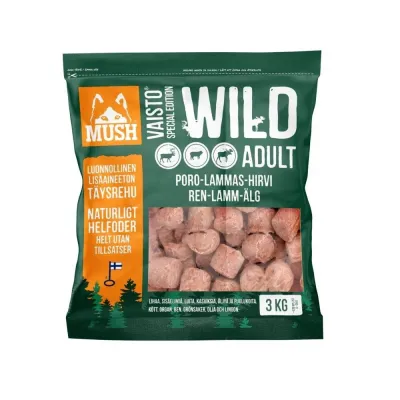 MUSH Vaisto Wild Poro-lammas-hirvi (3 kg), kuva 1 / 1