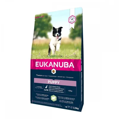 Eukanuba Puppy & Junior Small & Medium Breed Lamb & Rice (2,5 kg), kuva 1 / 1