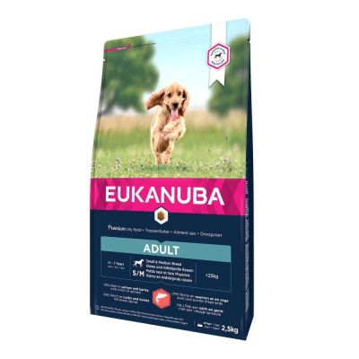 Eukanuba Adult Small & Medium Breed Salmon & Barley (2,5 kg)