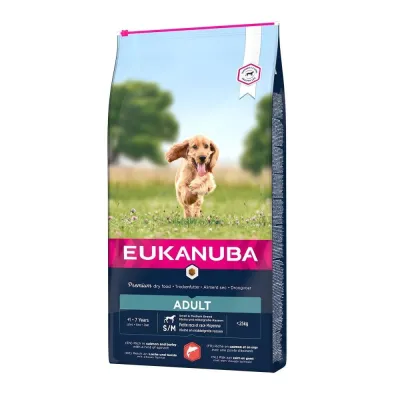 Eukanuba Adult Small & Medium Breed Salmon & Barley (12 kg), kuva 1 / 1