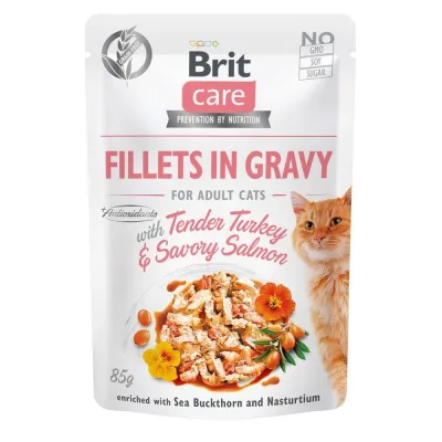 Brit Care Gravy kalkkuna & lohifilee kastikkeessa 85 g, kuva 1 / 1