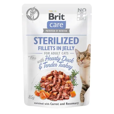 Brit Care Jelly Sterilized ankka & kalkkunafilee hyytelössä 85 g, kuva 1 / 1