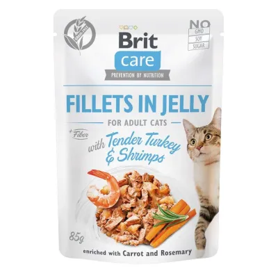 Brit Care Jelly kalkkunafilee & katkarapu hyytelössä 85 g, kuva 1 / 1