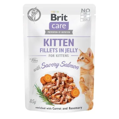 Brit Care Jelly Kitten lohifilee hyytelössä 85 g, kuva 1 / 1