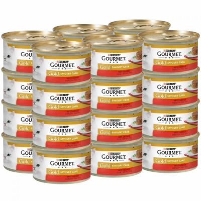 Gourmet Gold Savoury Cake Nautaa ja tomaattia kastikkeessa 24x85g