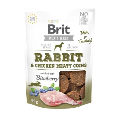 Brit Care Jerky Meaty Coins jänis 80 g, kuva 1 / 1