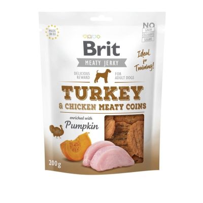 Brit Care Jerky Meaty Coins kalkkuna (200 g)