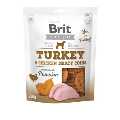 Brit Care Jerky Meaty Coins kalkkuna (200 g), kuva 1 / 1