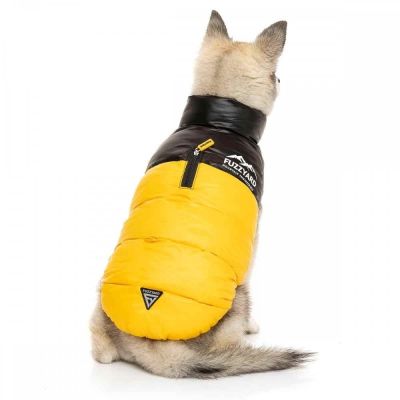 Koiran takki FuzzYard Harlem Puffer, keltainen (1)