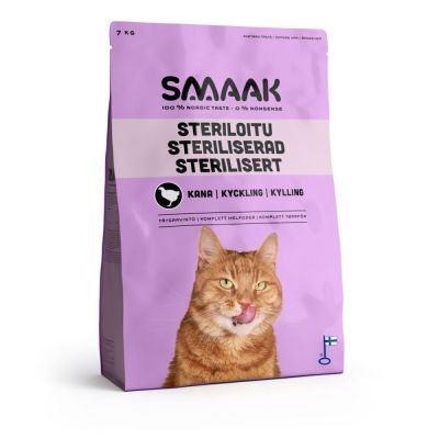 SMAAK steriloidun kissan ruoka (7 kg)