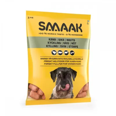 Smaak raaka täysravinto kana, sika & naudanmaha 1kg (3 kg), kuva 1 / 1