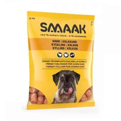 SMAAK raaka täysravinto kana & kalkkuna 1 kg (3 kg), kuva 1 / 1