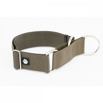 Salmiakkitassu Puolikuristava panta säädöllä 50 mm, oliivi (40-70cm)