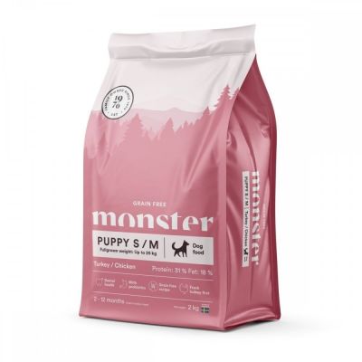 Monster Pet Food Monster Puppy Small Grain Free Kalkkuna&Kana (2 kg)